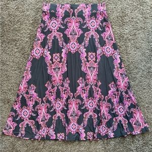 Women’s INC International Concepts Grey and Pink Long Skirt Size L